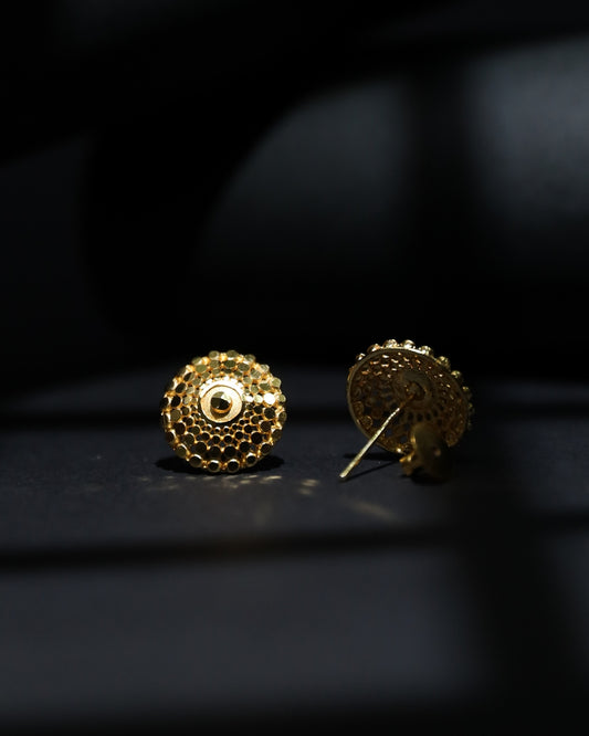 Disc Micro Plating Stud Earrings