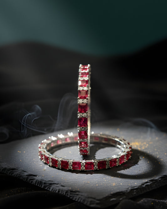 Emerald-Cut Eternity Bracelet (set of 2)