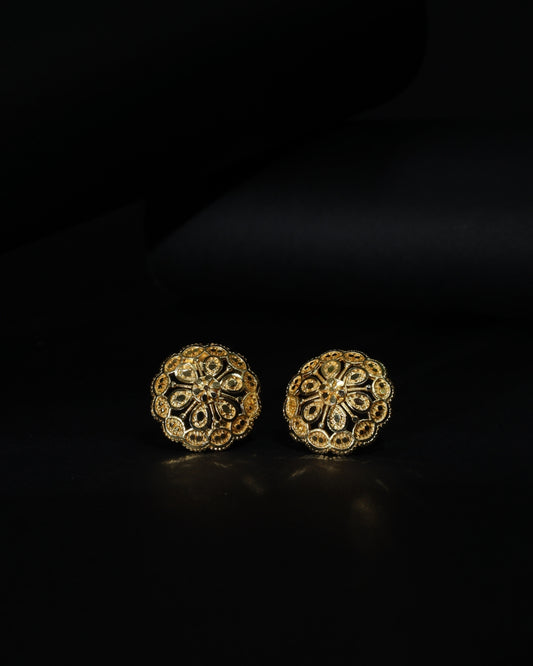 "Kalamkari" Micro Plated Open-Work Studs
