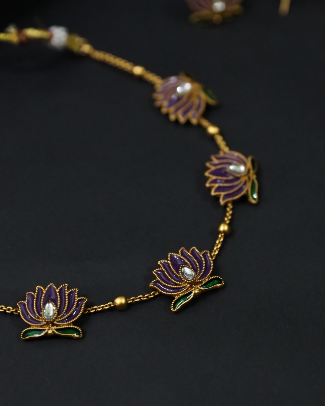 Kamal Pushpa Meenakari Haar