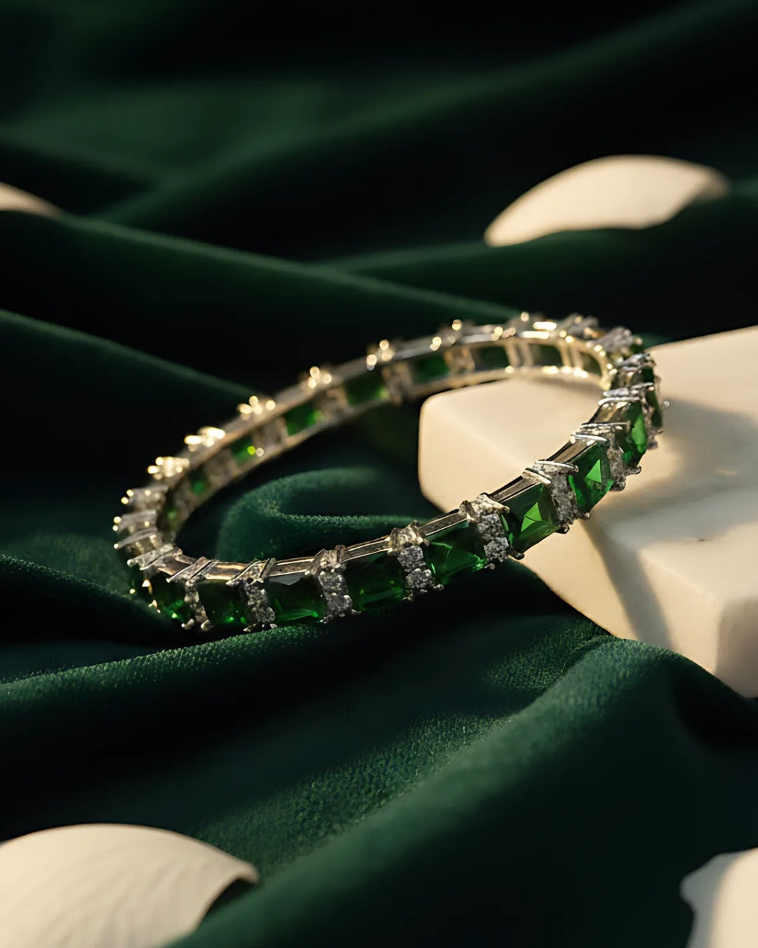 Emerald-Cut Eternity Bracelet (set of 2)