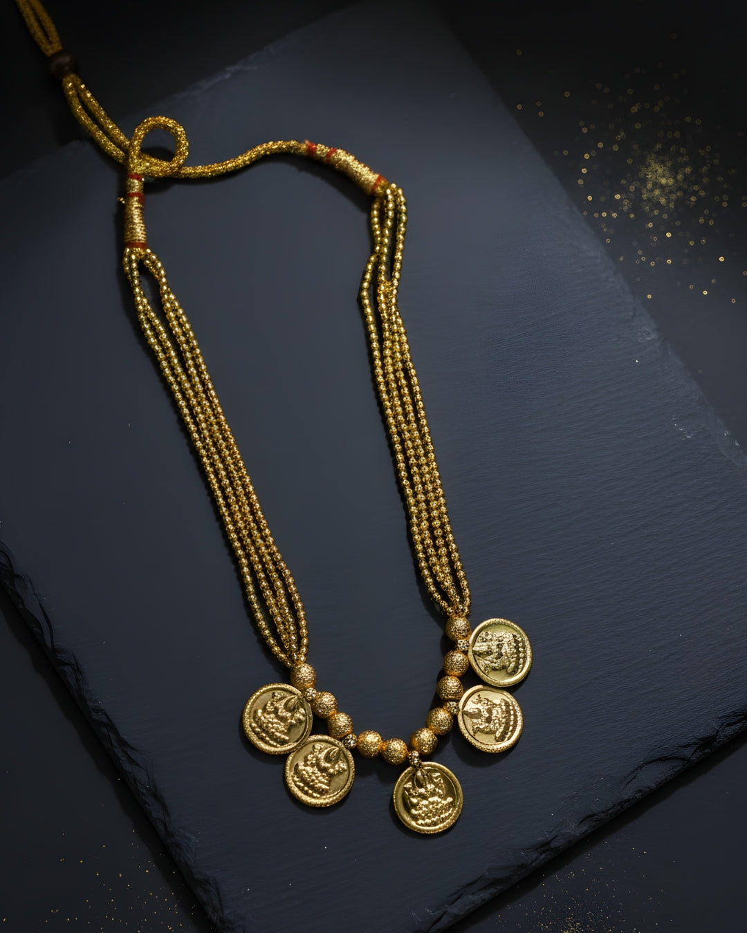 Micro Plated Lakshmi Kasu Mala