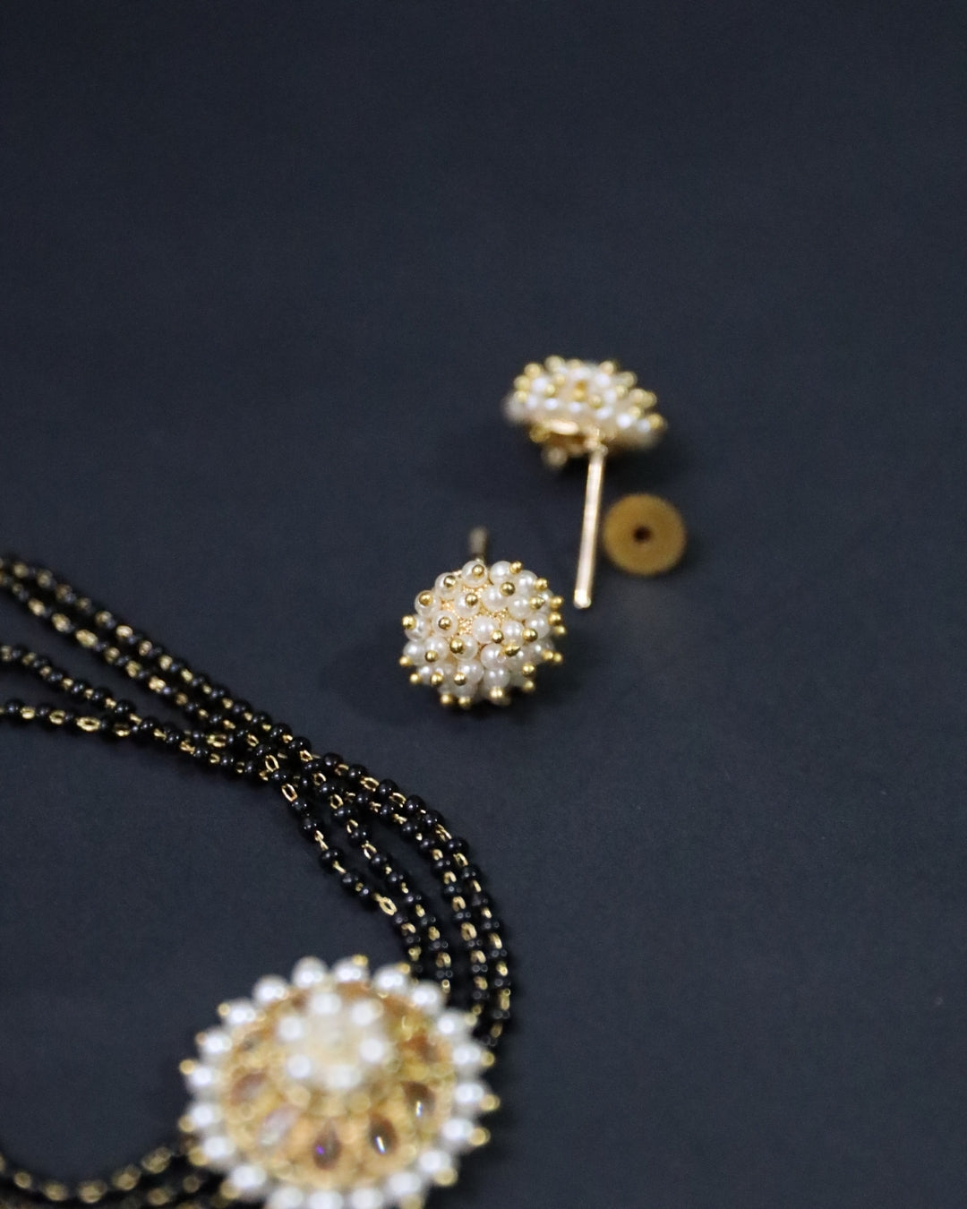Emerald Floral Mangalsutra Micro Plated