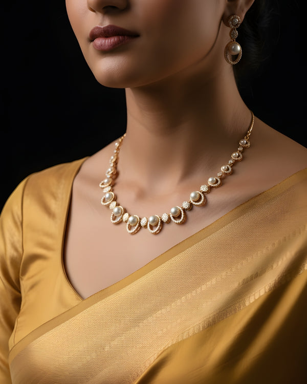 Interlocking Grace 18K Gold Plated Anti-Tarnish CZ Drop Set