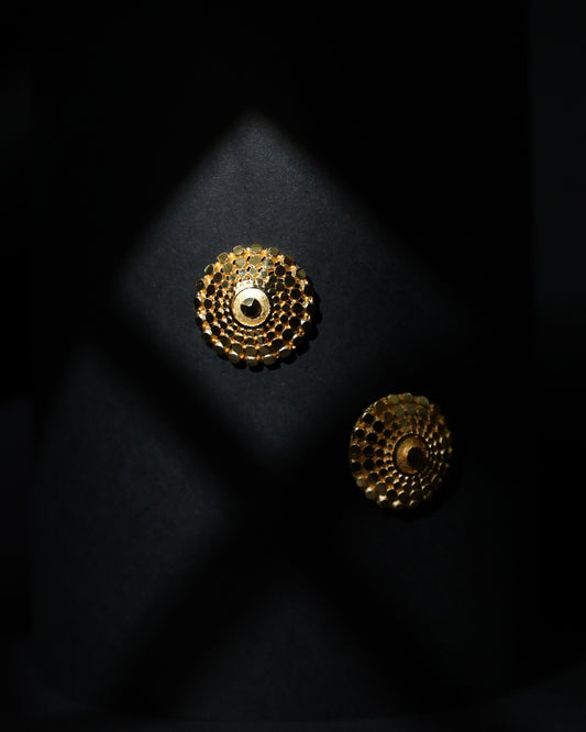 Disc Micro Plating Stud Earrings