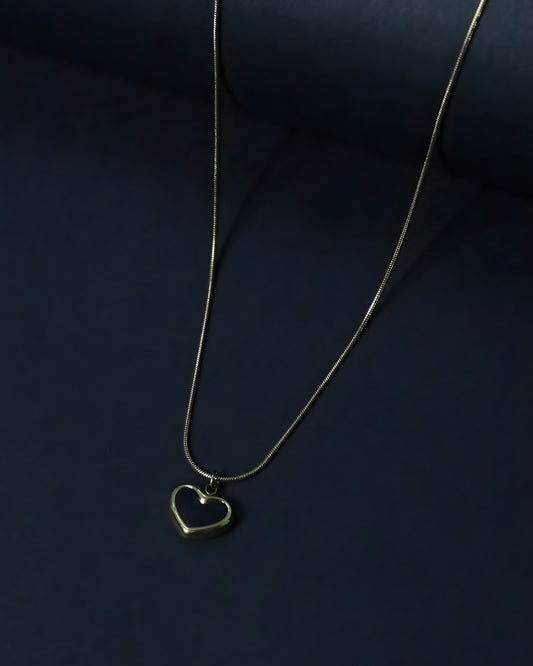 Two-Way Shine 18k Anti-Tarnish Heart Pendant Chain