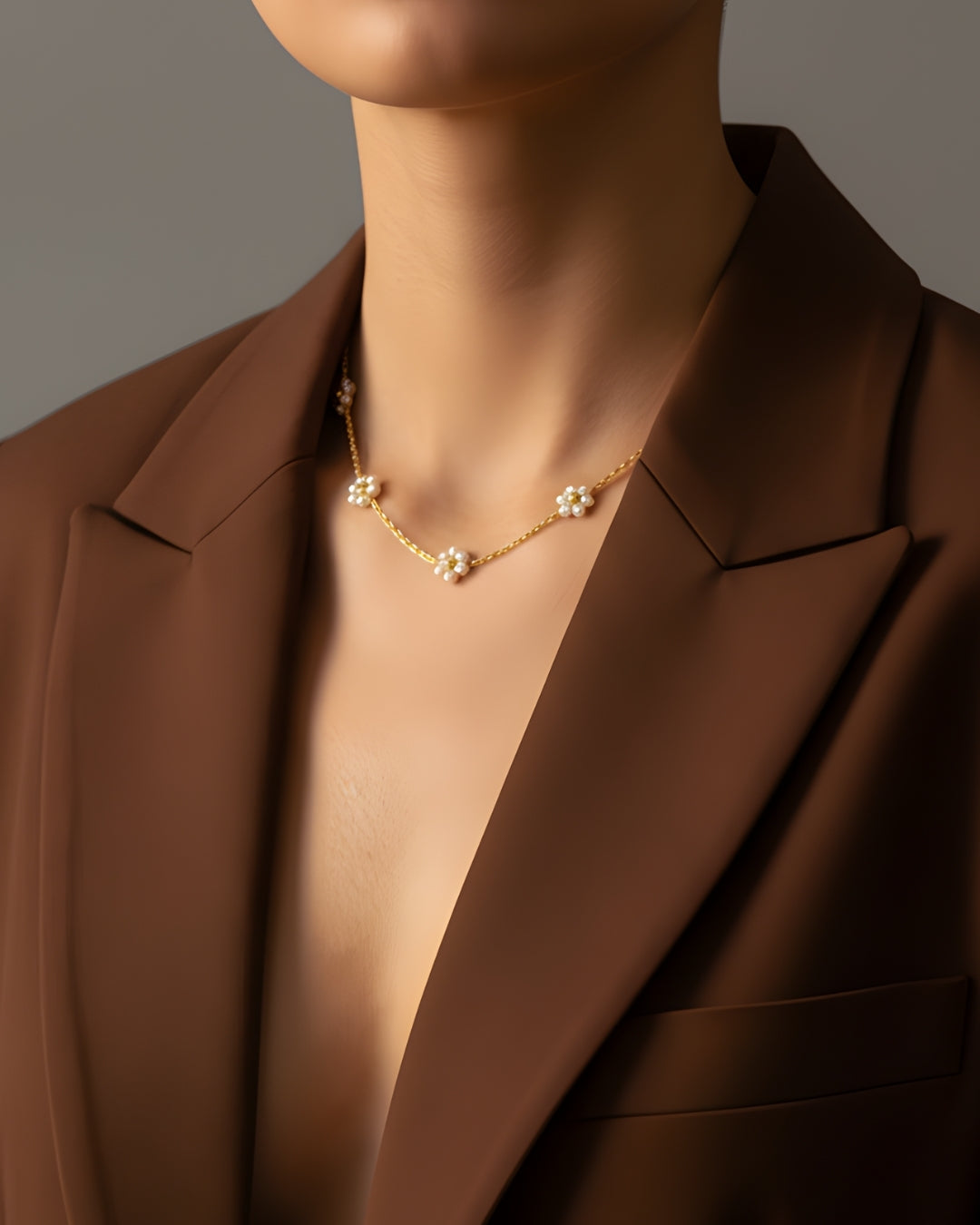 Dainty Daisy Chain 18K Gold Plated Anti-Tarnish Necklace