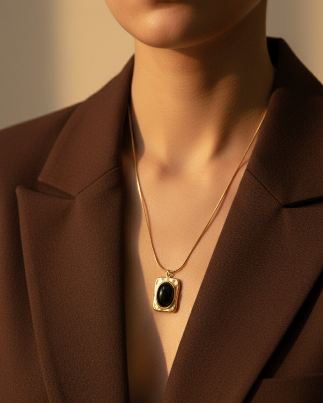 Blackout Gold 18k Gold Plated Anti Tarnish  Necklace