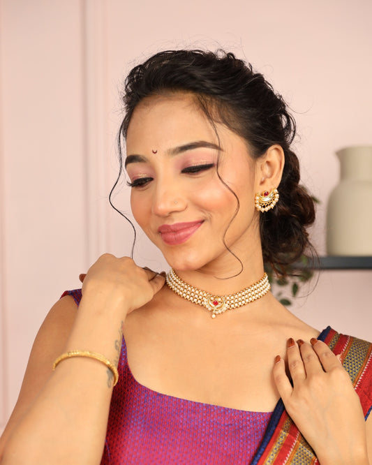 Peshwai Moti Thushi Set