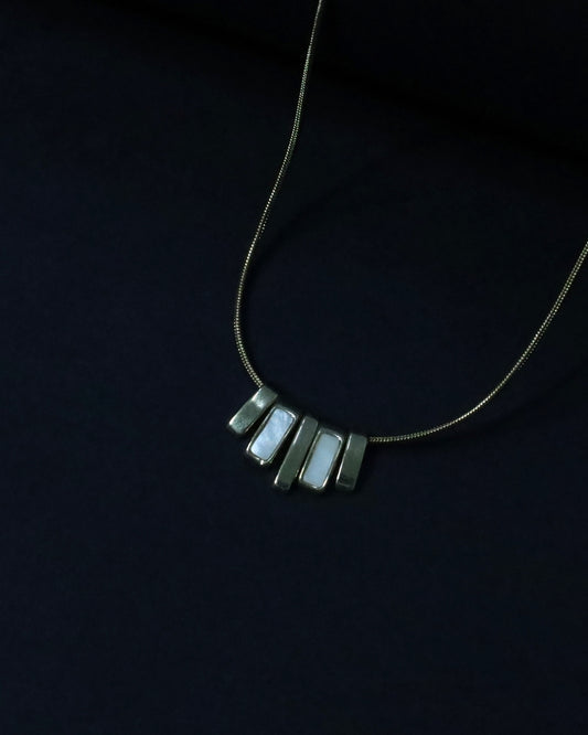 Architectural Bar 18k Gold Plated Anti-Tarnish Snake Chain Necklace