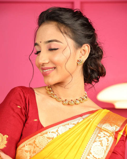 Micro-Plated Chandbali Choker Set