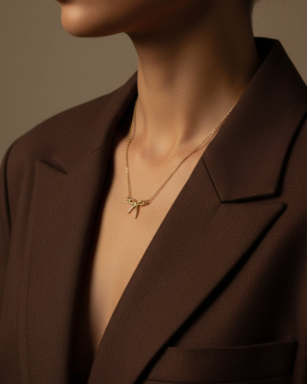The Chic Bow Anti-Tarnish 18K Gold Plated Necklace