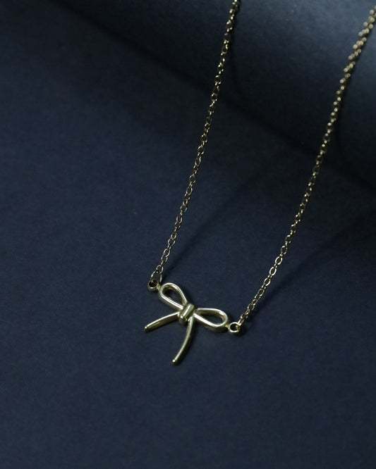 The Chic Bow Anti-Tarnish 18K Gold Plated Necklace