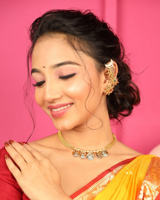 Micro Plated Lakshmi Kasu Mala