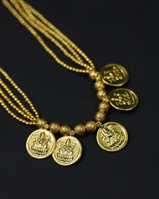 Micro Plated Lakshmi Kasu Mala