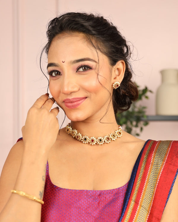 Traditional Moti & Kundan Choker