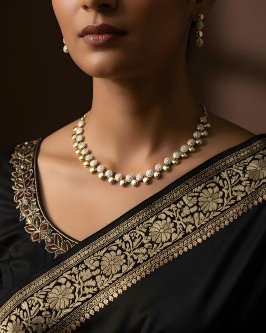 Radiant Halo 18K Gold Plated Anti-Tarnish Cubic Zirconia Solitaire Necklace Set